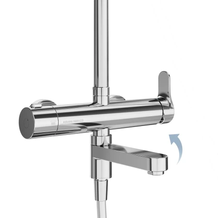 Душевая система с изливом Kerama Marazzi Fonte FO.202.KM.CR хром