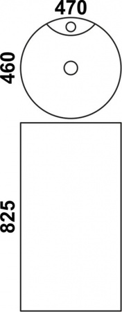 Раковина напольная (47х46) Melana B135-1-805