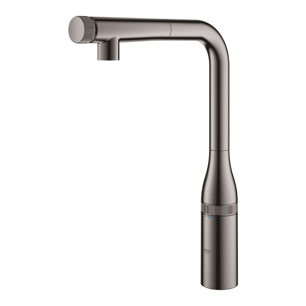 Смеситель для кухни с выдвижным изливом Grohe Essence SmartControl 31615 A00 (31615A00) темный графит глянец