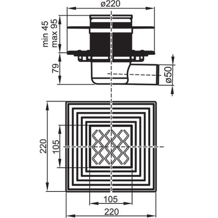 Душевой трап Ravak SN501 X01435
