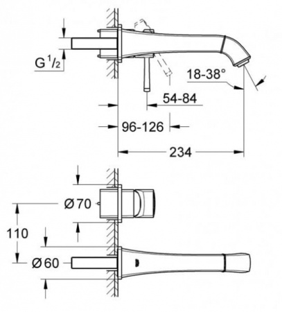 Смеситель для раковины GROHE Grandera 19930 DA0 (19930DA0) теплый закат глянец