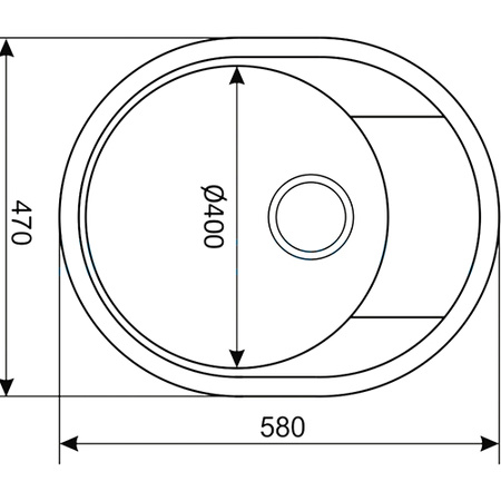 Мойка гранитная Ganzer 47x58 см (светло-беж.) GZ47058B