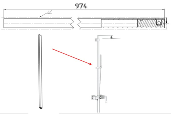 Душевая штанга GROHE 403735038