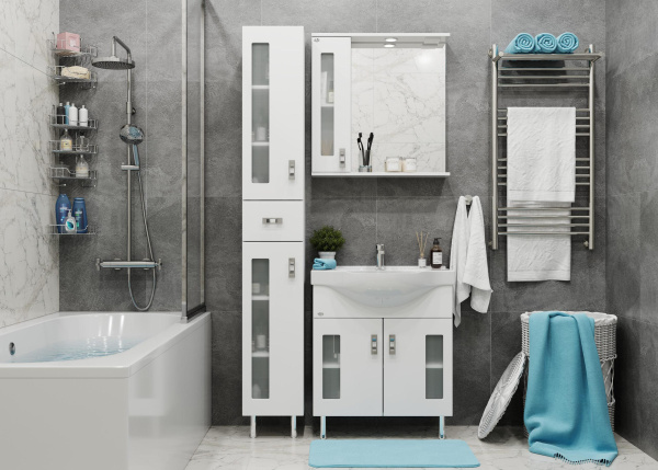 Зеркало-шкаф c подсветкой Onika Кристалл 67 (67x71,2) 206705