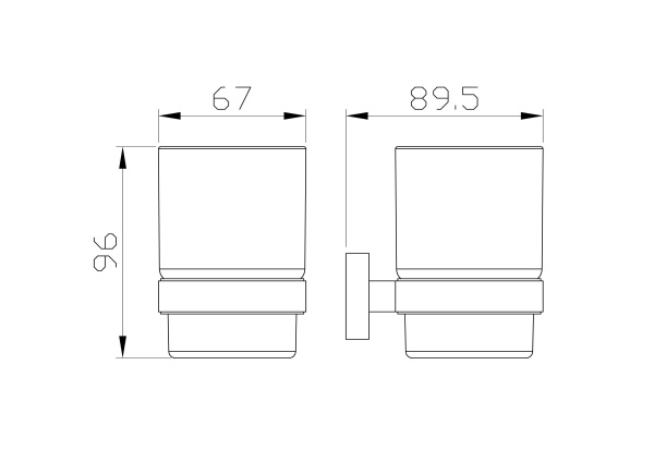 Стакан для зубных щеток с держателем WONZON & WOGHAND GRAFFITY, брашированное золото WW-9321-BG