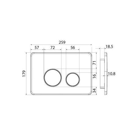 Клавиша смыва IDDIS Unisteel универсальная нержавеющая сталь 010 (UNS10S0i77)