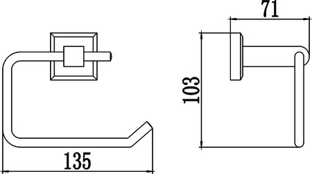 Держатель для туалетной бумаги без крышки Savol 95 S-009552