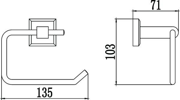 Держатель для туалетной бумаги без крышки Savol 95 S-009552