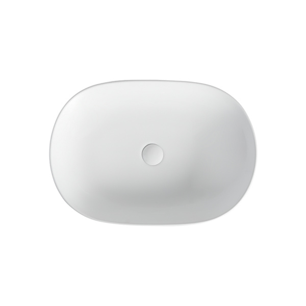 Тумба с раковиной подвесная 70 см, Orange Line Li-70TugMDF+B08-600W графит/белый