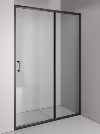 Душевая дверь (130,5х190) Orange E02-130TB матовый черный