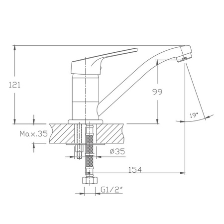 Смеситель для кухни Haiba HB4516