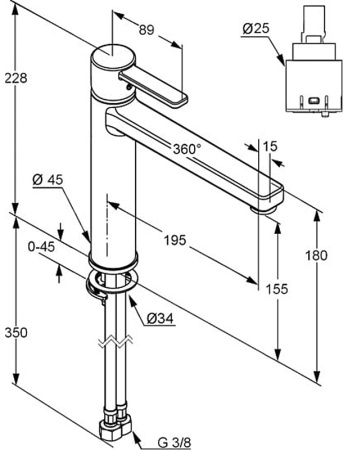 Смеситель для кухни Kludi Zenta 389730575