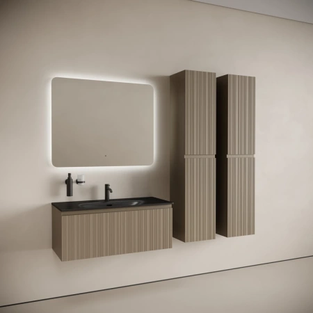 Тумба без раковины подвесная Sancos Code CD100GB серо-бежевый матовый