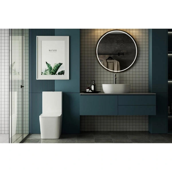 Унитаз ABBER Rechteck AC1210T компакт белый, безободковый торнадо