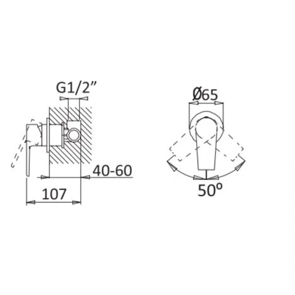 Смеситель для душа Cezares Nautic NAUTIC-DIM-01 Смеситель для душа Cezares Nautic NAUTIC-DIM-01