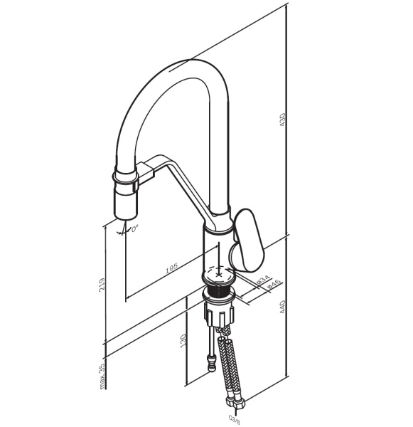 Смеситель для кухни с подключением к фильтру Am.Pm Like F8007802