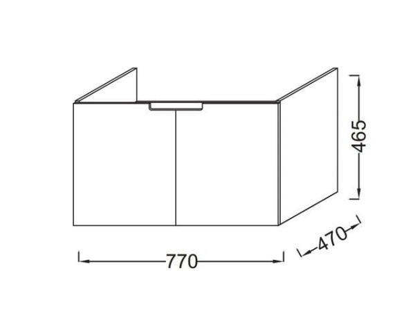 Тумба под раковину Jacob Delafon Struktura EB1201-E13