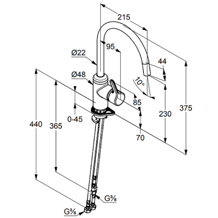 Смеситель для кухни Kludi Bingo Star 428090578