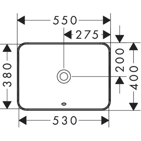 Раковина встраиваемая свеху (55x40) Hansgrohe Xuniva Q 60158450 белый