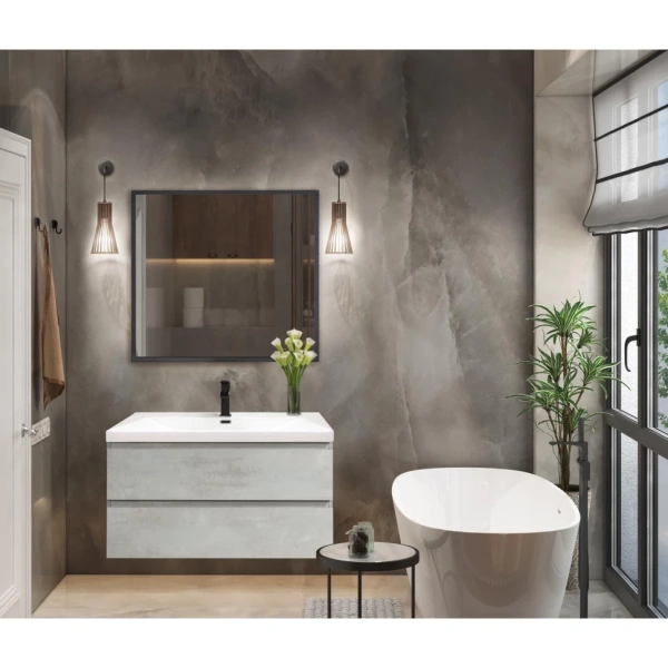 Тумба под раковину Cezares MOLVENO-90-2C-SO-BET Beton