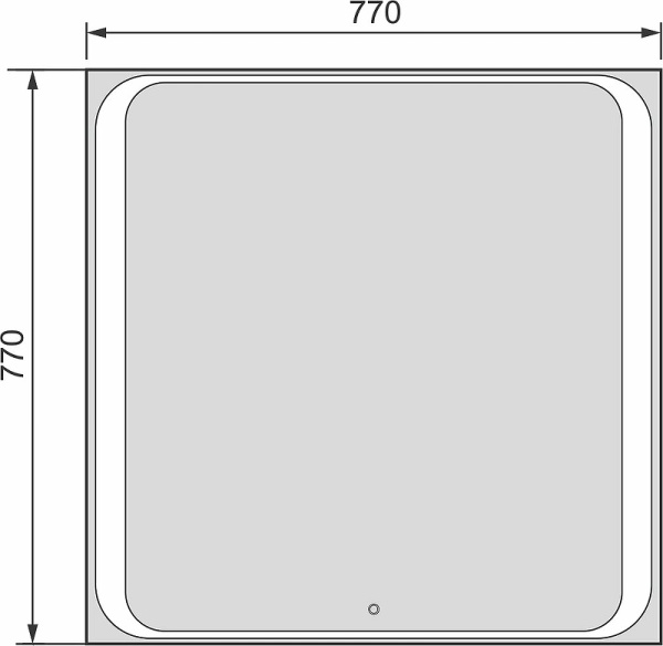 Зеркало Jorno Modul 80 Mоl.02.77/W
