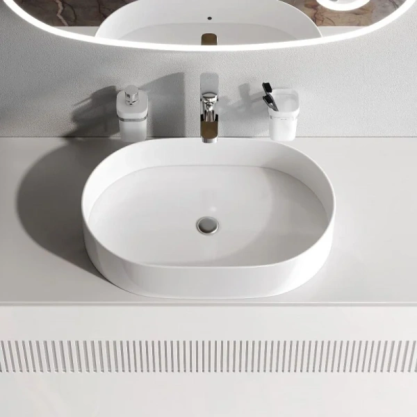 Раковина накладная (51х35) Am.Pm Func M8FWCC20500WG белый