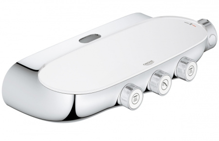 Душевая система с термостатом для настенного монтажа Grohe Rainshower System SmartControl 360 DUO 26250 LS0 (26250LS0) белая луна