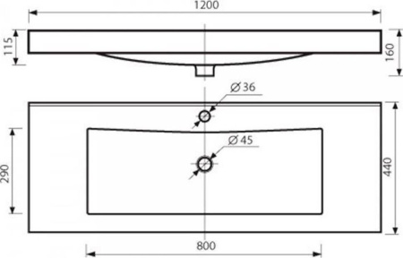 Раковина Misty 120 Р-Мис14120
