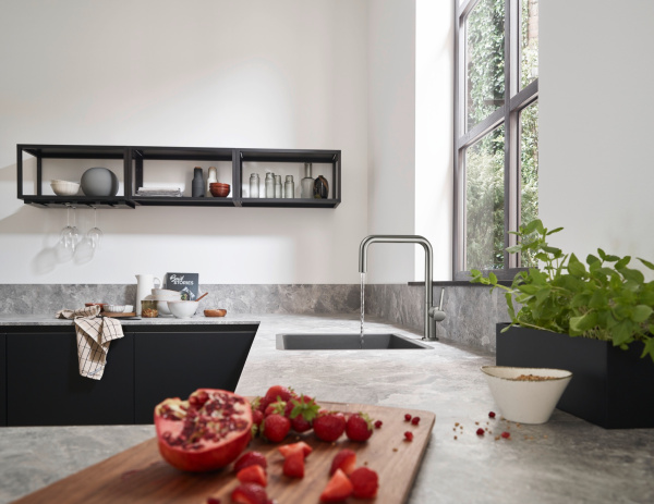 Смеситель для кухни с запорным вентилем для посудомоечной машины Hansgrohe Talis M54 1jet 72807800 нержавеющая сталь