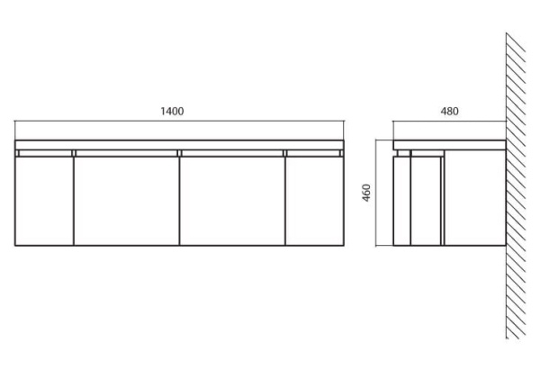 Раковина BelBagno Prospero BB1400DB