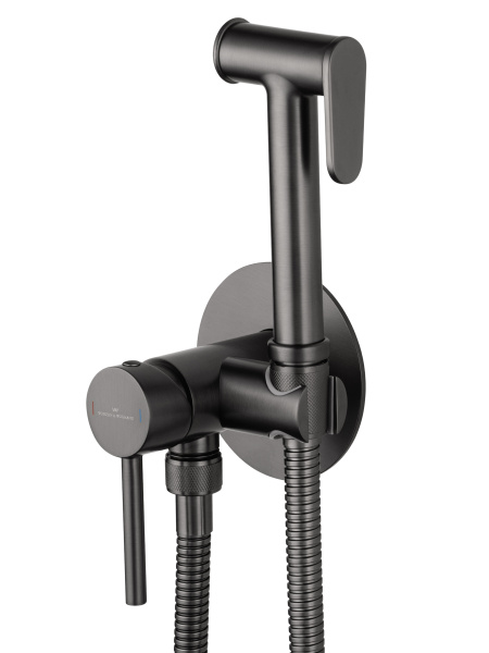 Смеситель с гигиеническим душем встраиваемый WONZON & WOGHAND STICK, темный графит WW- 88829902-BGM Смеситель с гигиеническим душем встраиваемый WONZON & WOGHAND STICK, темный графит WW- 88829902-BGM