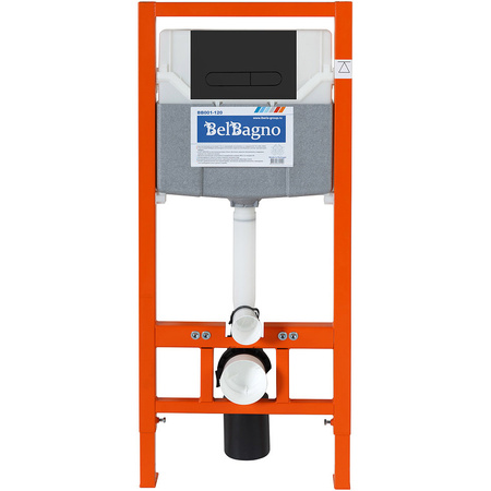 Комплект унитаза с инсталляцией BelBagno BB062CHR-MB/BB062SC-MB/BB002-80/BB007-PR-NERO.M