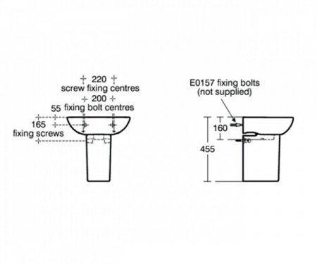 Полупьедестал Ideal Standard TESI T352001