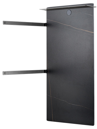 Полотенцесушитель электрический с каменной плитой Черный мрамор WONZON & WOGHAND STUTTGART, Темный графит WW-A504-GM