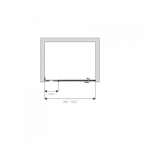Двери распашные Kolo Next Reflex (правые) HDRF12222003R