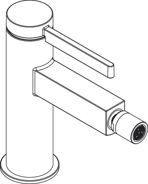 Смеситель для биде с донным клапаном Push-Open Hansgrohe Finoris 76200670 черный матовый