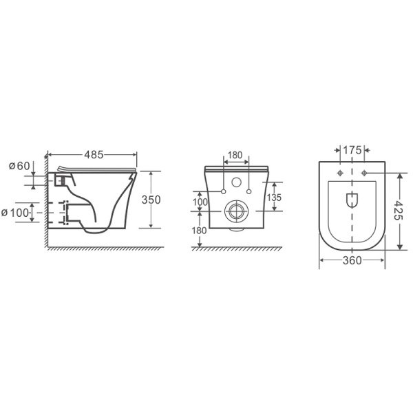 Унитаз Cerutti Marmolada aria CT7778 подвесной