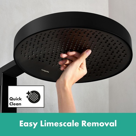 Душевая система с термостатом Hansgrohe Rainfinity Showerpipe 360 1jet 26853670 черный матовый