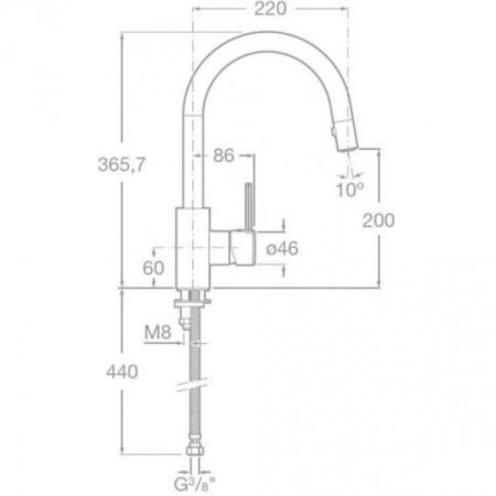 Смеситель для кухни Roca Targa 5A8160C00