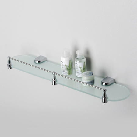 Полка стеклянная с бортиком WasserKRAFT Berkel K-6844