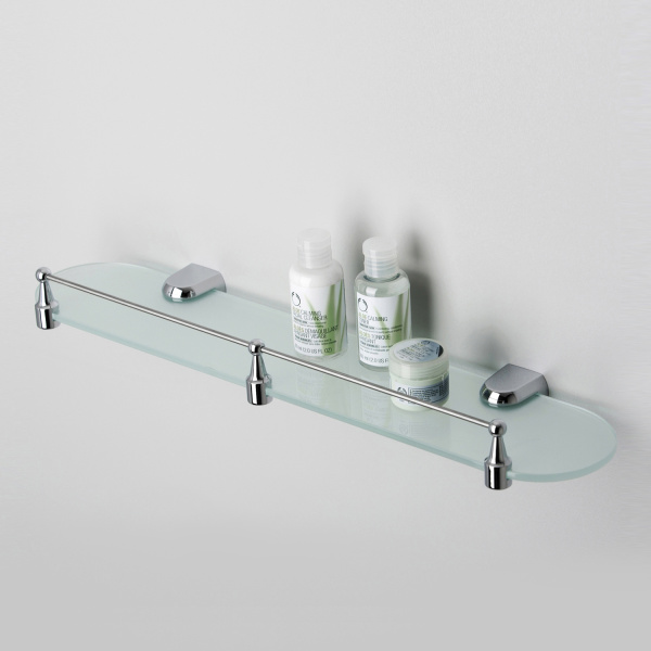 Полка стеклянная с бортиком WasserKRAFT Berkel K-6844