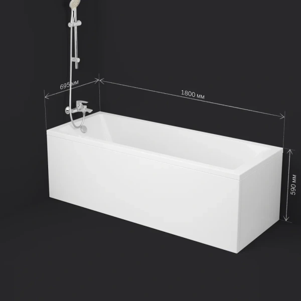 Акриловая ванна (180х70) Am.Pm Gem W93A-180-070W-A белый