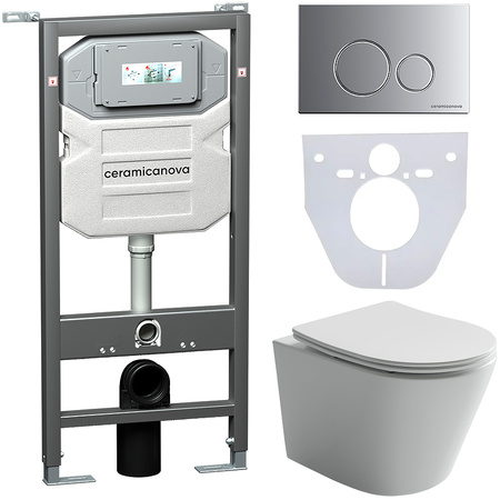 Комплект унитаза с инсталляцией Ceramicanova Balearica CN6000_1001M_1000