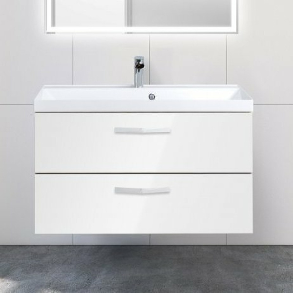 База под раковину подвесная BelBagno AURORA-900-2C-SO-BL Bianco Lucido