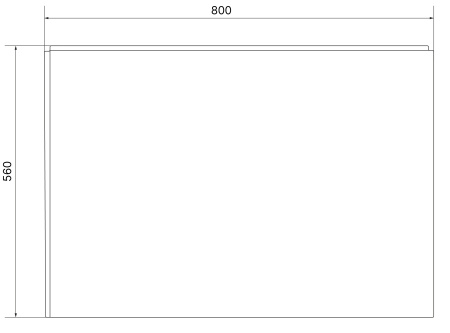 Панель боковая  Marka One FLAT 80 L 02бфл80л