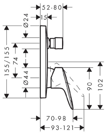 Душевой комплект Hansgrohe Crometta E 240 1jet 27957000