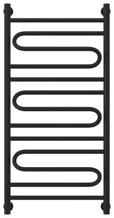 Полотенцесушитель Водяной Сунержа Элегия + (100х50) Матовый Черный 31-0205-1050