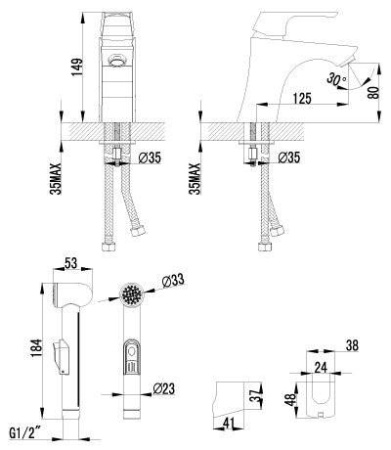 Смеситель для раковины Lemark Unit (LM4516C)