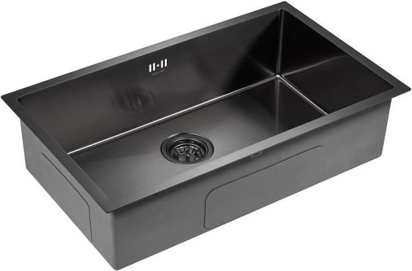 Кухонная мойка Paulmark  Valde PM217444-GM вороненая сталь
