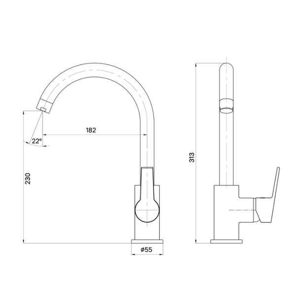 Смеситель для кухни Milardo Meal (M01SBJ0M05)